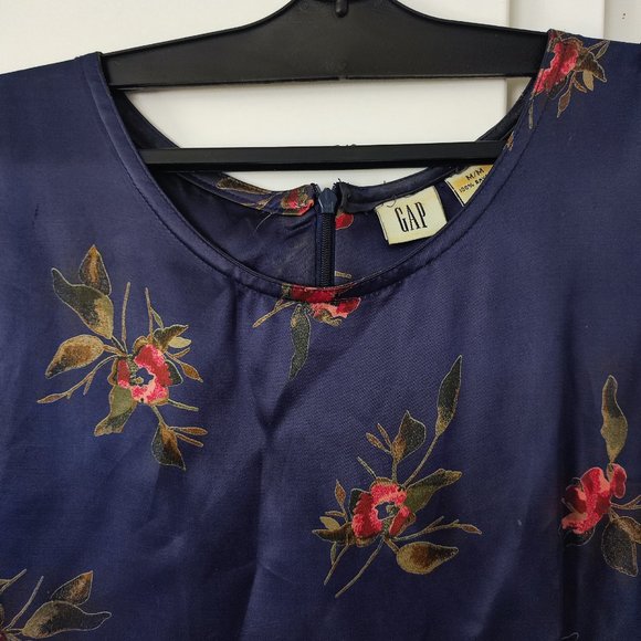 GAP Maxi Dress purple with floral design woman's size M - Picture 2 of 7